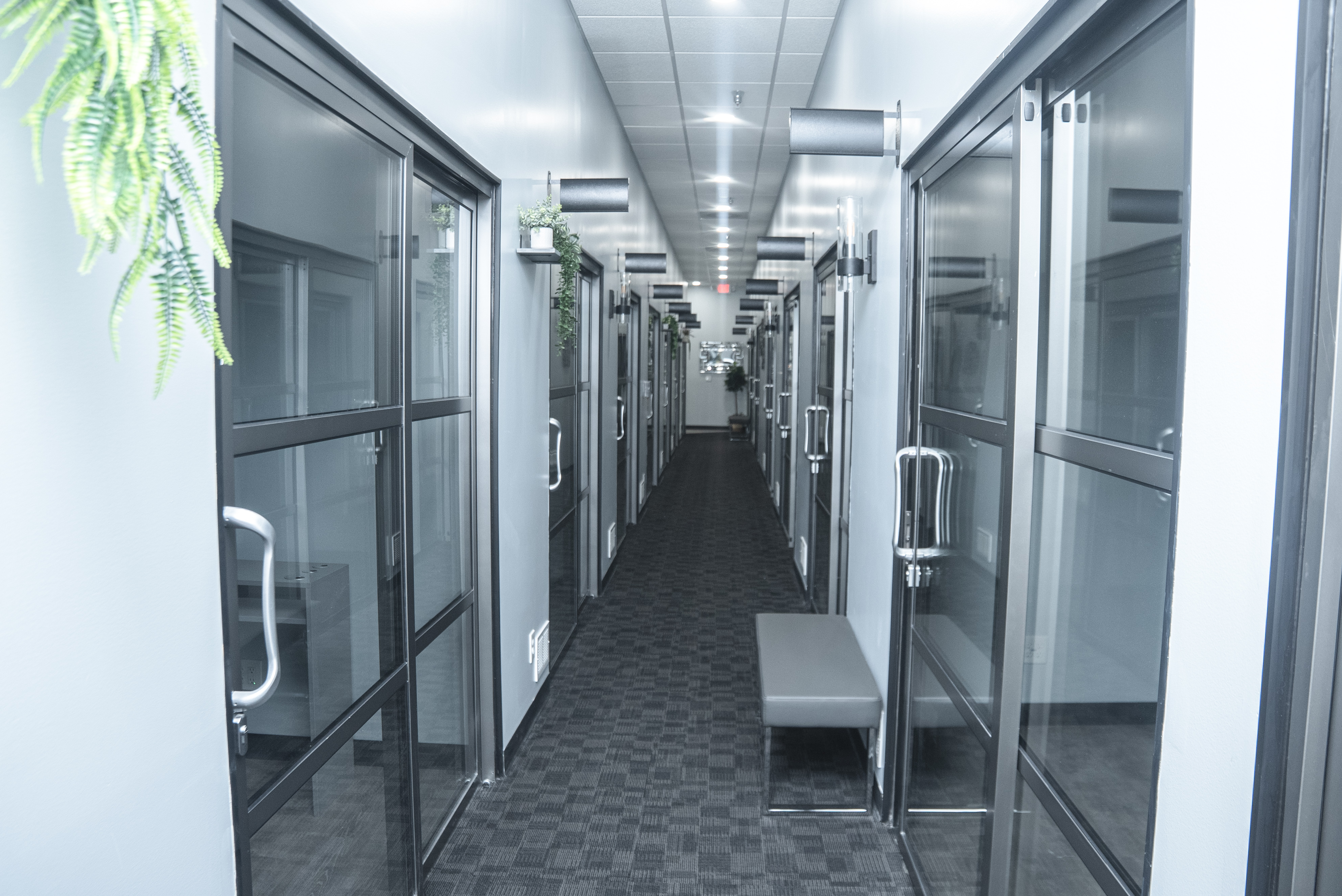 Suite corridor and private doors